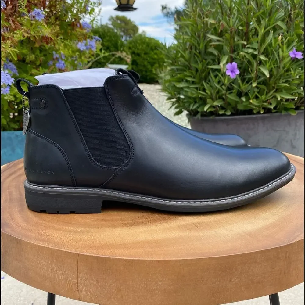 SKECHERS Mark Nason Mens Leather Chelsea Comfort Pull On Boot Black Size 12